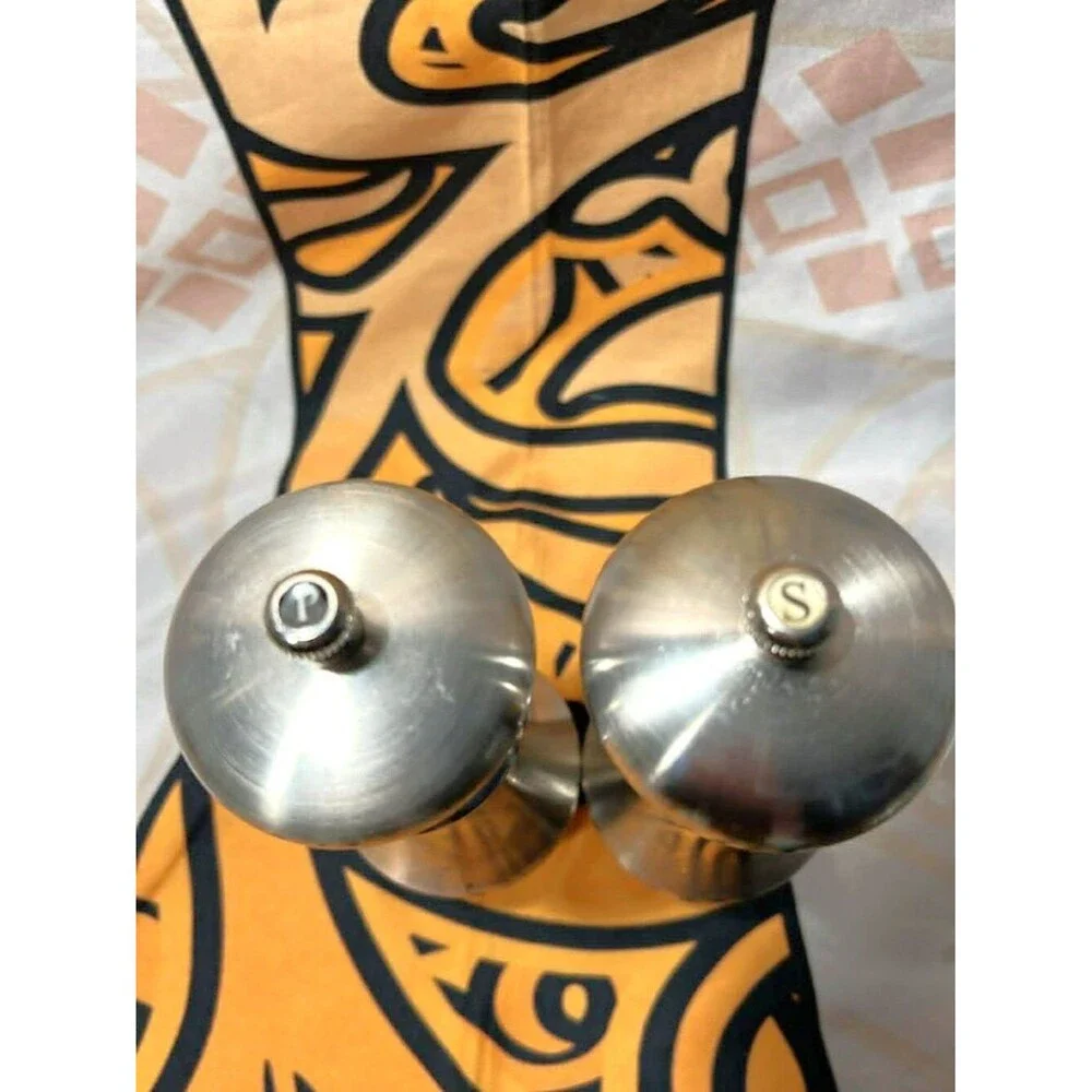 William Bounds Stainless Steel Salt & Pepper Grinder Set – 7” Adjustable Mills